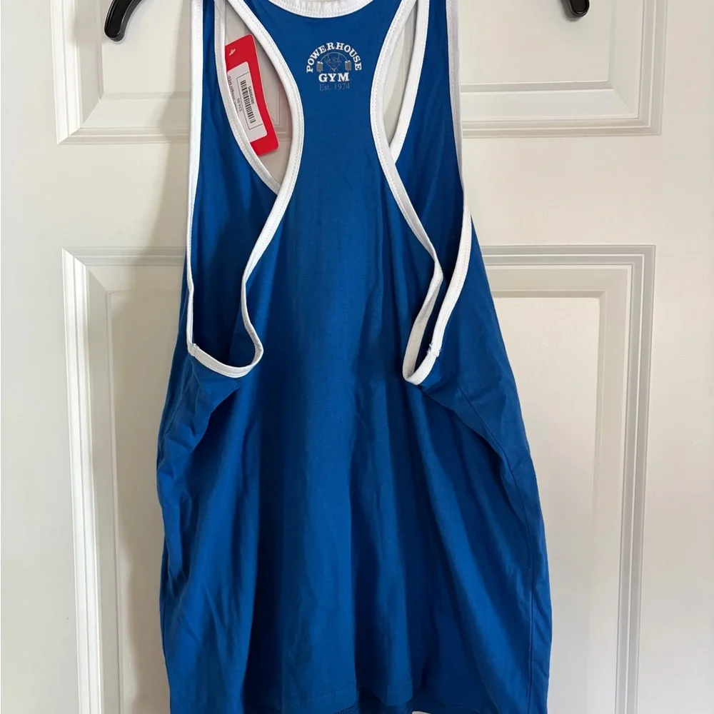 Powerhouse Gym Men's Royal Blue Racerback Tank Top - Picture 2 of 3